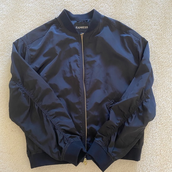 Express Black Bomber Jacket - Picture 2 of 3